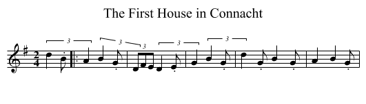 First House in Connacht, The - staff notation