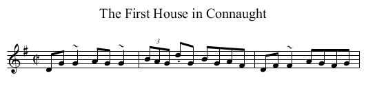 First House in Connaught, The - staff notation
