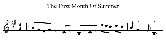First Month Of Summer, The  - staff notation