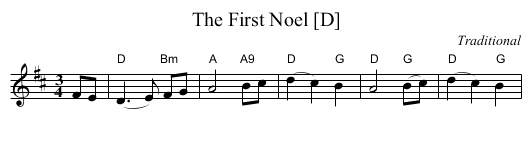 First Noel [D], The  - staff notation