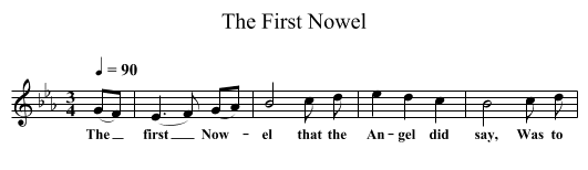 First Nowel, The  - staff notation