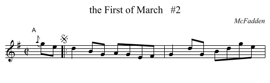 First of March   #2, the  - staff notation