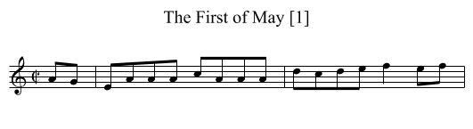 First of May [1], The - staff notation