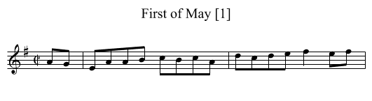 First of May [1] - staff notation