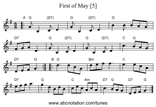 First of May [5] - staff notation