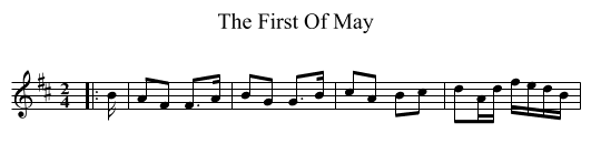 First Of May, The  - staff notation