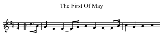 First Of May, The  - staff notation
