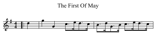 First Of May, The - staff notation