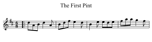 First Pint, The  - staff notation