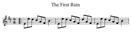 First Rain, The  - staff notation