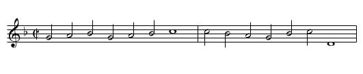 First Scottish Branle - staff notation