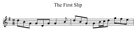 First Slip, The  - staff notation
