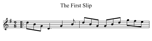 First Slip, The  - staff notation