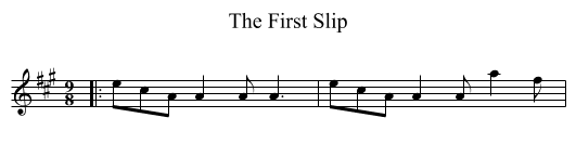 First Slip, The  - staff notation
