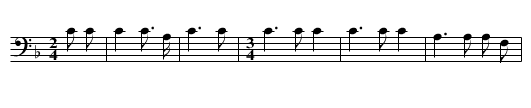 First song - staff notation