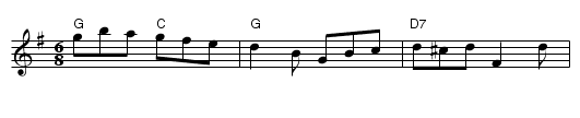 First Western Change - staff notation