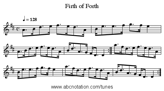 Firth of Forth - staff notation