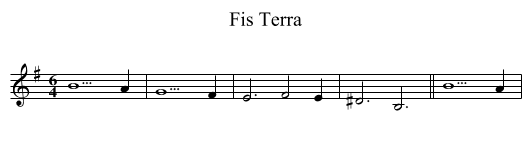 Fis Terra - staff notation
