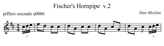 Fischer's Hornpipe  v.2 - staff notation