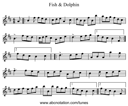 Fish & Dolphin - staff notation