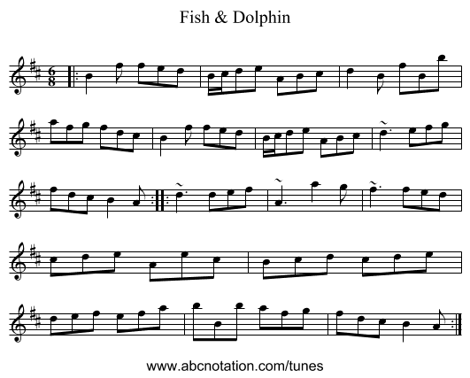 Fish & Dolphin - staff notation