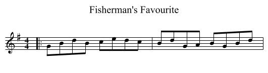 Fisherman's Favourite - staff notation