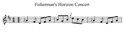 Fisherman's Horizon Concert - staff notation