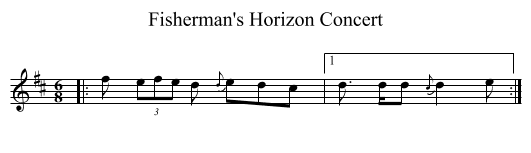 Fisherman's Horizon Concert - staff notation