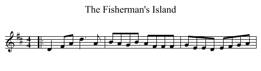 Fisherman's Island, The  - staff notation