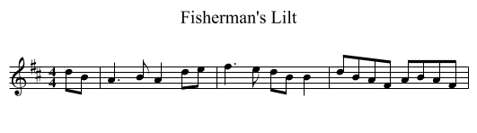 Fisherman's Lilt - staff notation