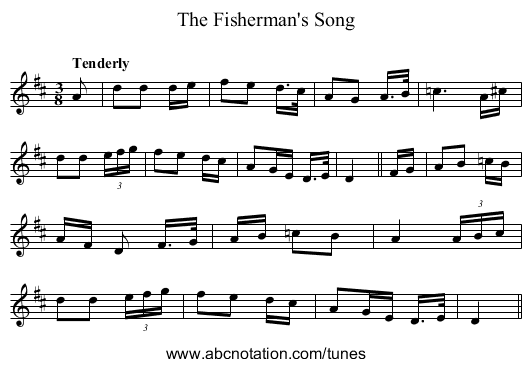Fisherman's Song, The - staff notation
