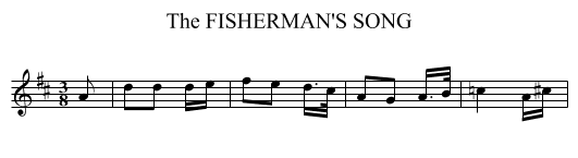 FISHERMAN'S SONG, The - staff notation