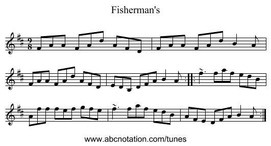 Fisherman's - staff notation