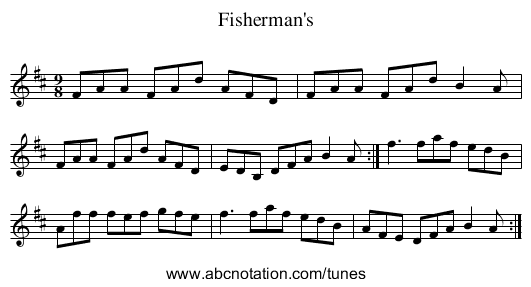 Fisherman's - staff notation