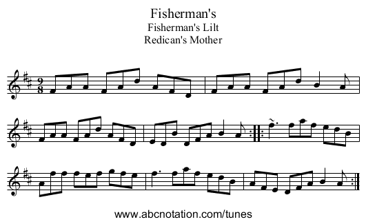 Fisherman's - staff notation
