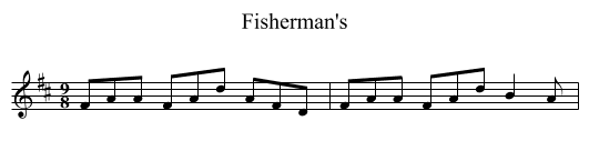Fisherman's - staff notation