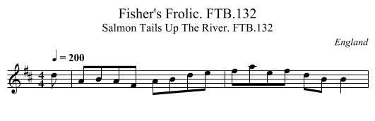 Fisher's Frolic. FTB.132 - staff notation