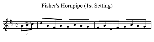 Fisher's Hornpipe (1st Setting) - staff notation