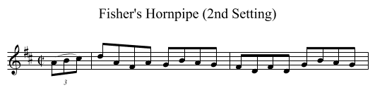 Fisher's Hornpipe (2nd Setting) - staff notation