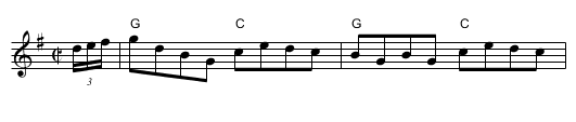 Fisher's Hornpipe - staff notation