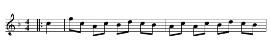Fisher's Hornpipe - staff notation