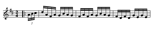 Fisher's Hornpipe - staff notation