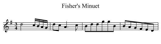 Fisher's Minuet - staff notation