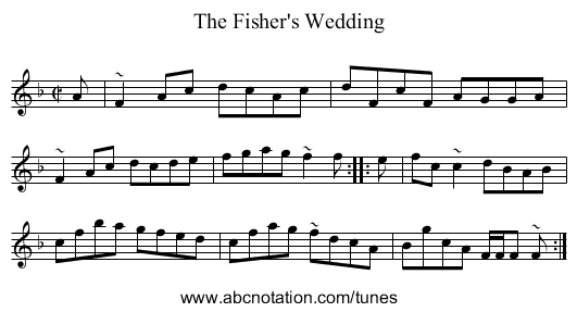Fisher's Wedding, The - staff notation