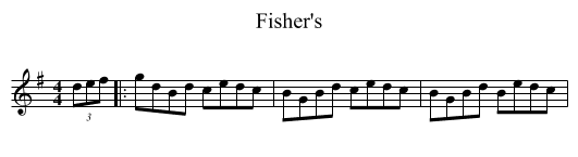 Fisher's - staff notation