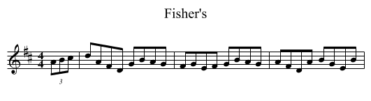 Fisher's - staff notation