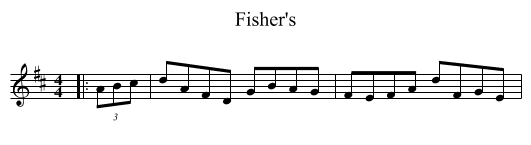 Fisher's - staff notation