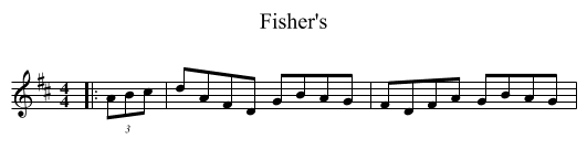 Fisher's - staff notation