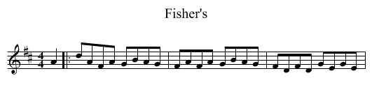 Fisher's - staff notation