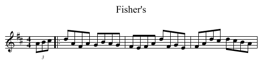 Fisher's - staff notation